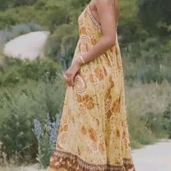 Spell Golden Backless Maxi Dress - Picture 7 of 8